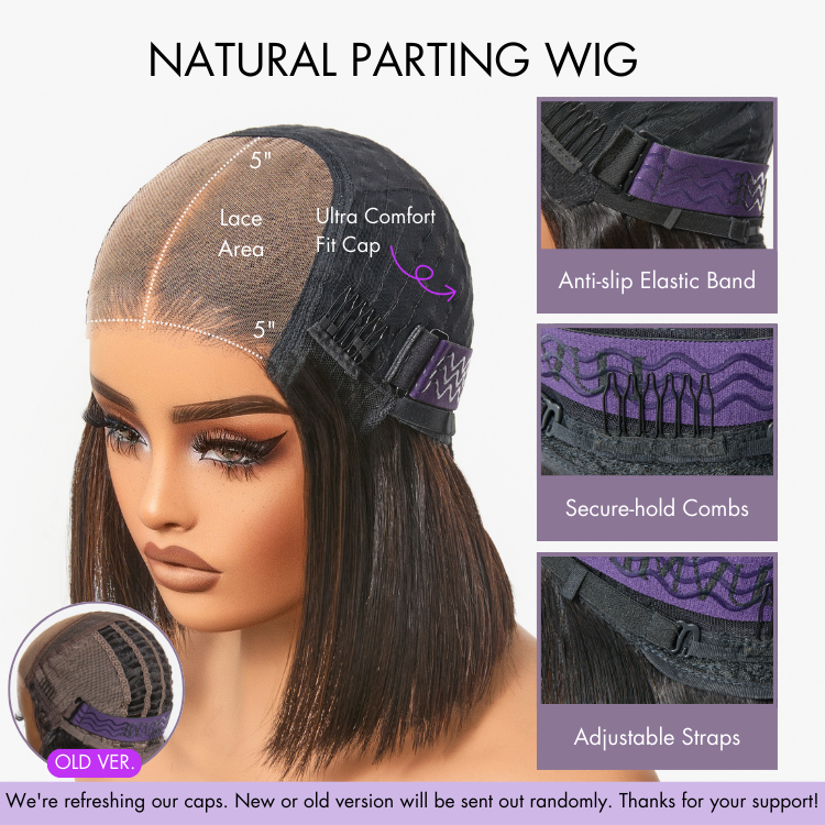 Wet and Wavy 5x5 Closure Pre-Cut Lace Water Wave Wig Glueless Side Part Human Hair Wig