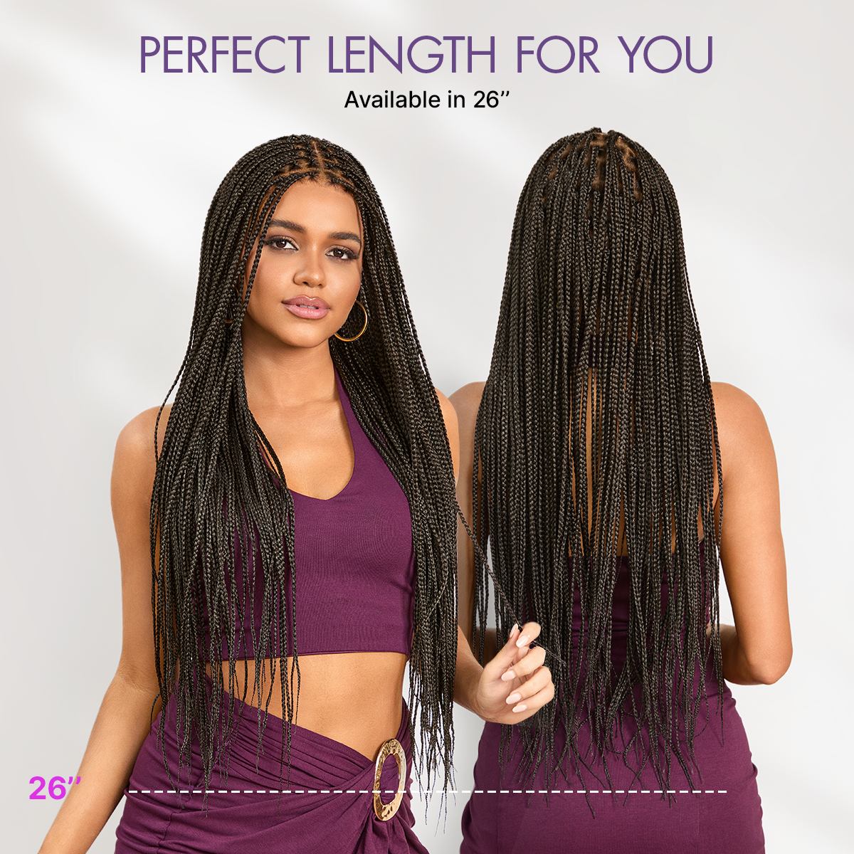 [New Arrival] 🔥Real Scalp Knotless Braided Wig – Lightweight Fit