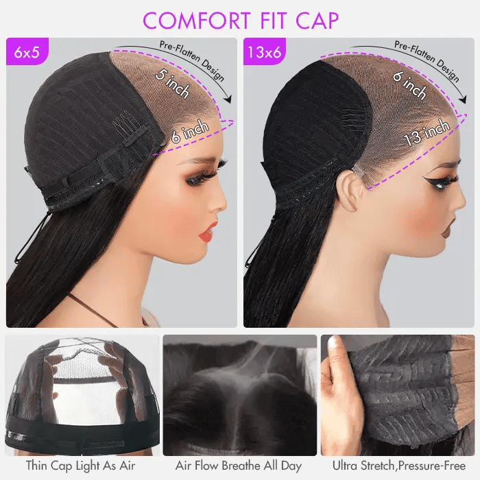 Flash Sale 6×5 13×6 Pull Go Glueless Wig Body Wave Pre-everything 100% Natural Hairline 250% Density