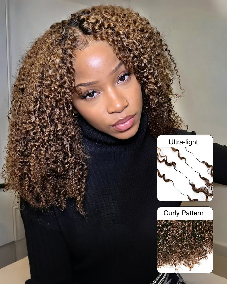 2026 New ✨ Chocolate Brown Curly Crochet Hair – Soft Lightweight Defined Curls
