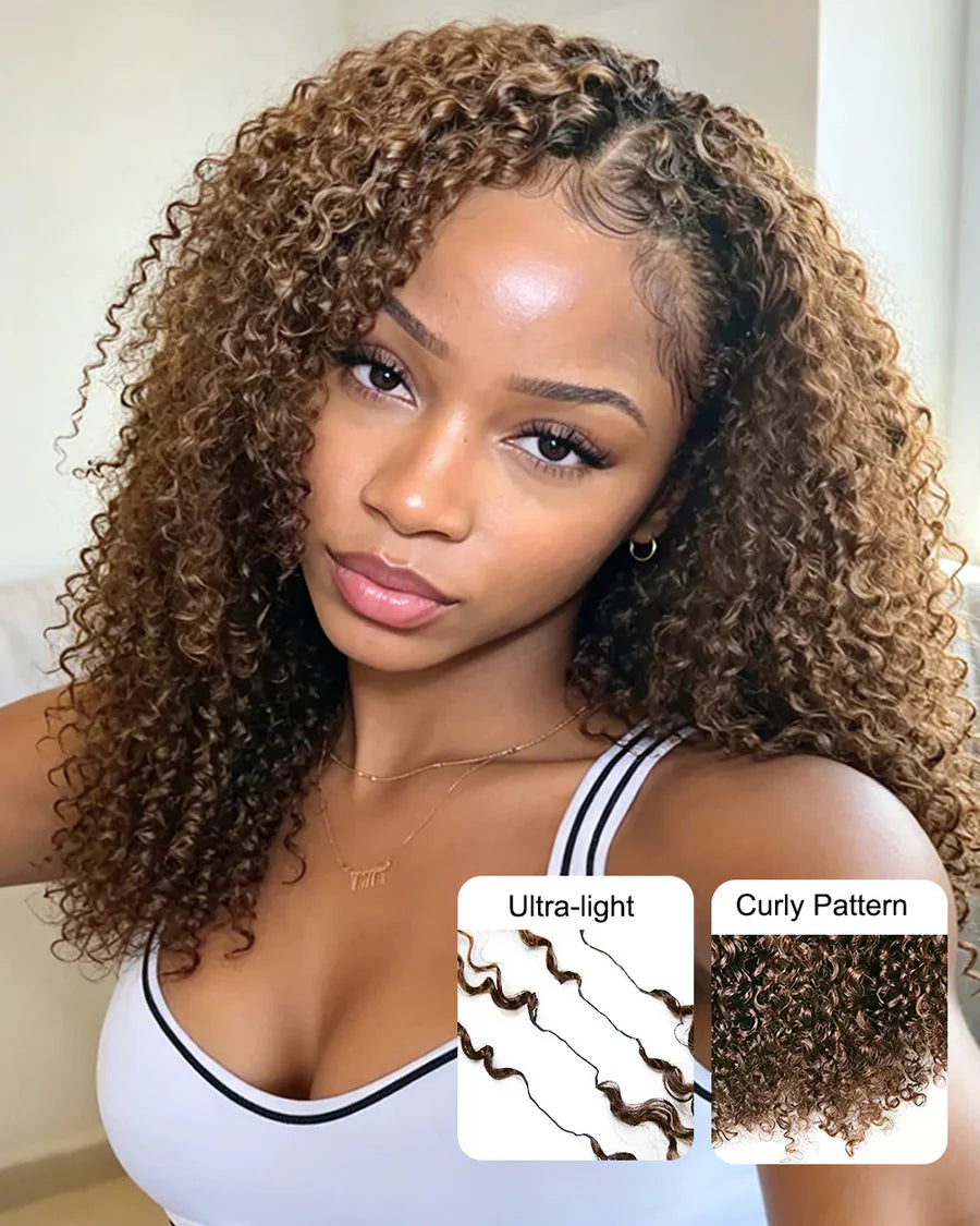 2026 New ✨ Chocolate Brown Curly Crochet Hair – Soft Lightweight Defined Curls