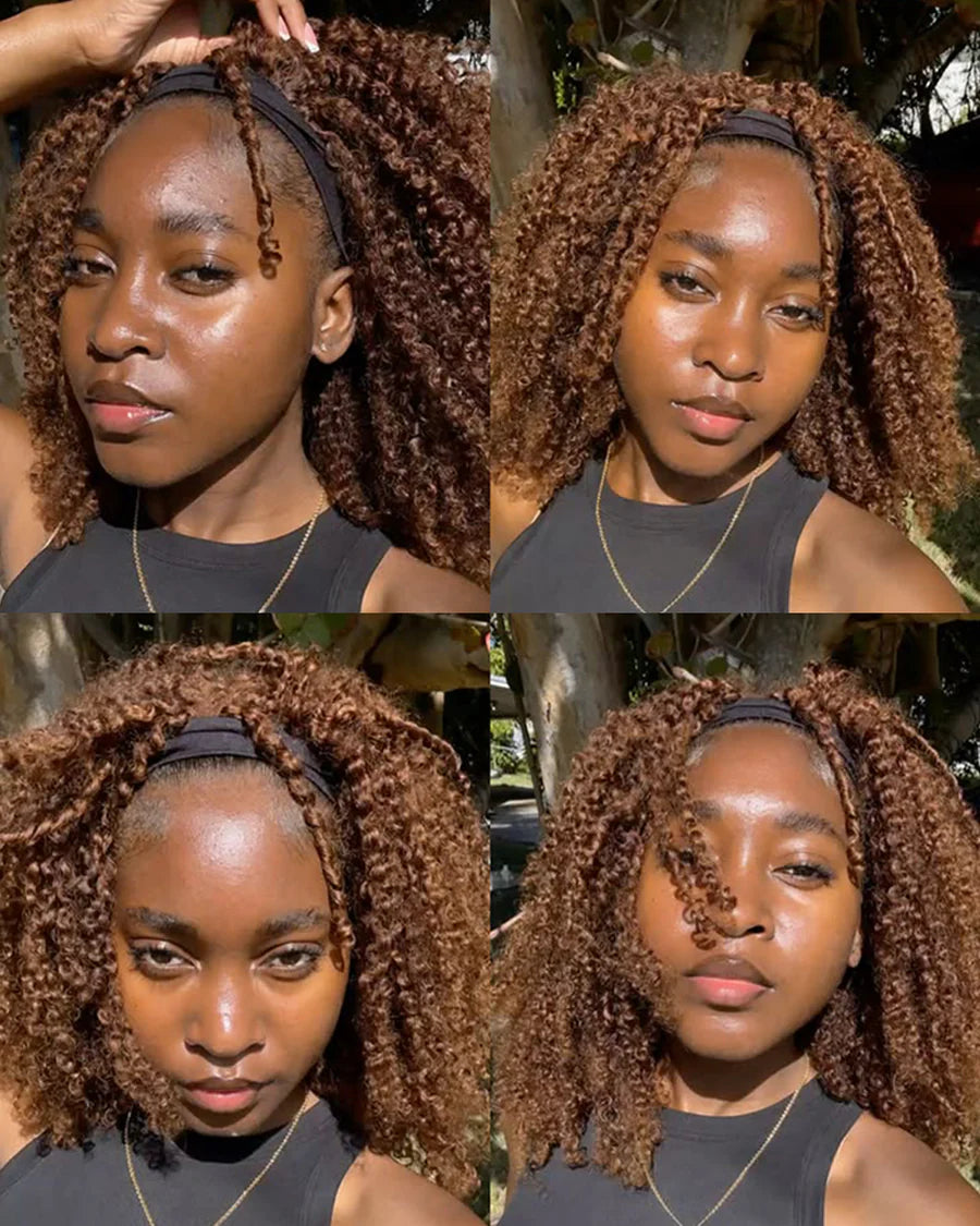 2026 New ✨ Chocolate Brown Curly Crochet Hair – Soft Lightweight Defined Curls