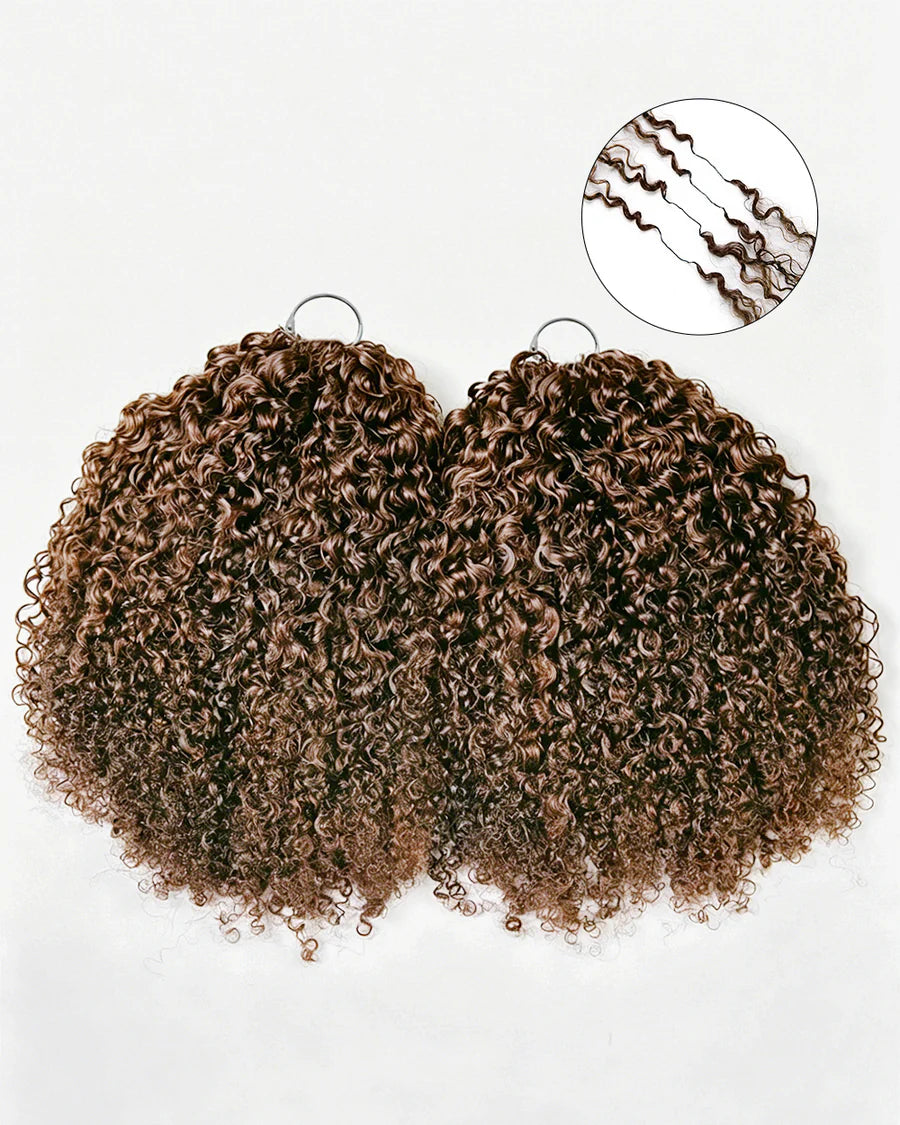 2026 New ✨ Chocolate Brown Curly Crochet Hair – Soft Lightweight Defined Curls