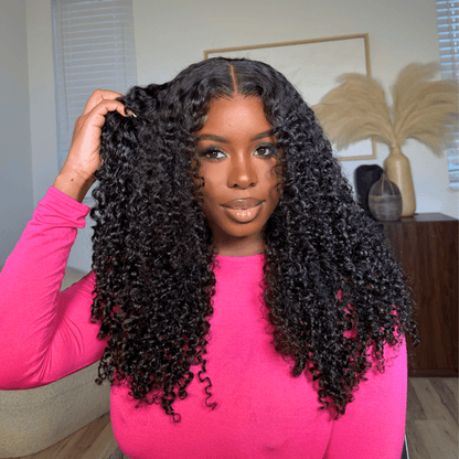 Glueless Wig Fluffy Kinky Curly 7x5 Pre Cut Lace Front Wigs Pre Plucked Natural Hairline 180% Density Flash Sale