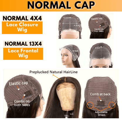 Natural Crimps Curls Loose Deep Wave Glueless 5x5/6x4.5 Closure Human Hair Wig With Baby Hair-Geeta Hair