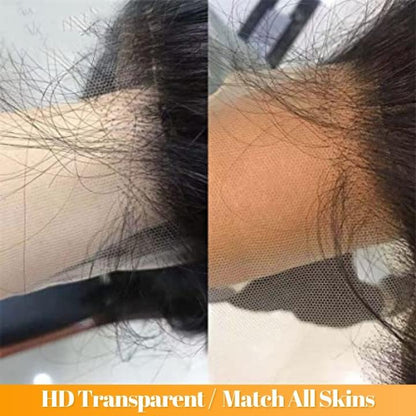 Natural Crimps Curls Loose Deep Wave Glueless 5x5/6x4.5 Closure Human Hair Wig With Baby Hair-Geeta Hair