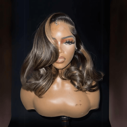 Glueless Luxury Wigs Layers Bob Body Wave Honey Blonde 13x4 Lace Front Wig HD Lace Human Hair Wigs Flash Sale