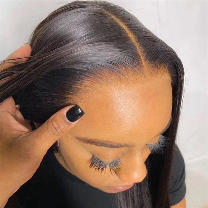 Geeta 6x4 Lace Closure / 13x6 Straight Lace Front Wigs Human Hair 180% Density Glueless Wigs