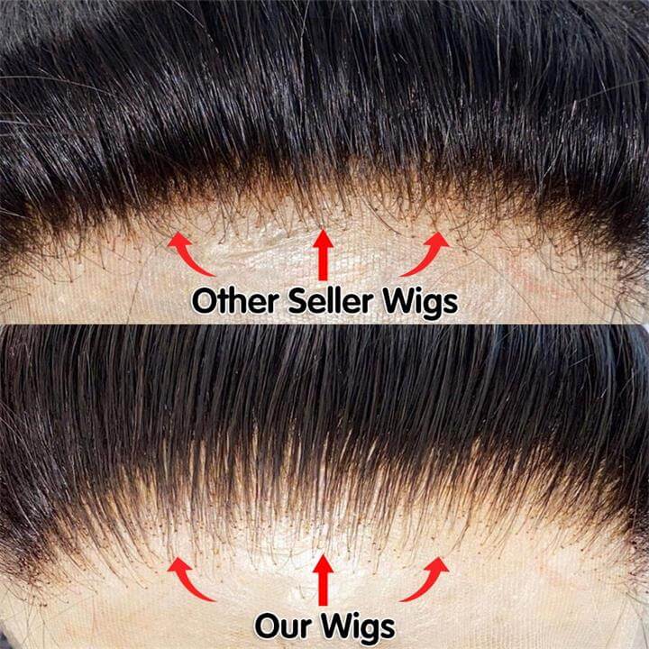 Geeta 6x4 Lace Closure / 13x6 Straight Lace Front Wigs Human Hair 180% Density Glueless Wigs