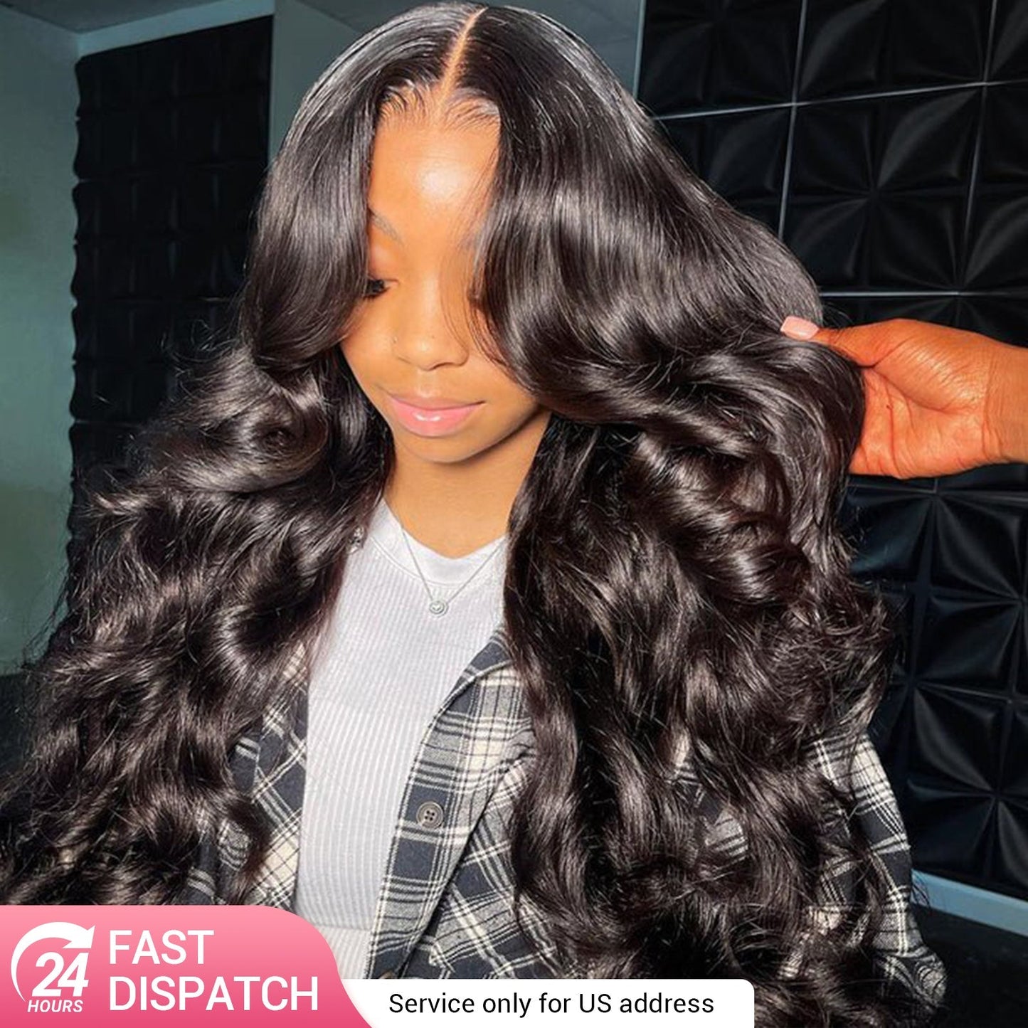 180% Density 3D Body Wave 13x6 Lace Frontal Wig Human Hair Pre Plucked Gluless Wig Flash Sale US Address Only