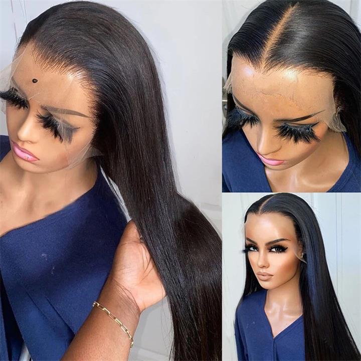 Geeta 6x4 Lace Closure / 13x6 Straight Lace Front Wigs Human Hair 180% Density Glueless Wigs