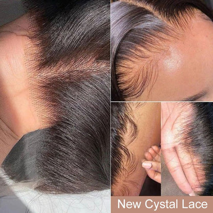 Balayage Light Brown Body Wave Glueless Transparent Lace Front Wig Highlight Pre Plucked Hairline Human Hair Wigs