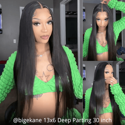 Geeta 6x4 Lace Closure / 13x6 Straight Lace Front Wigs Human Hair 180% Density Glueless Wigs