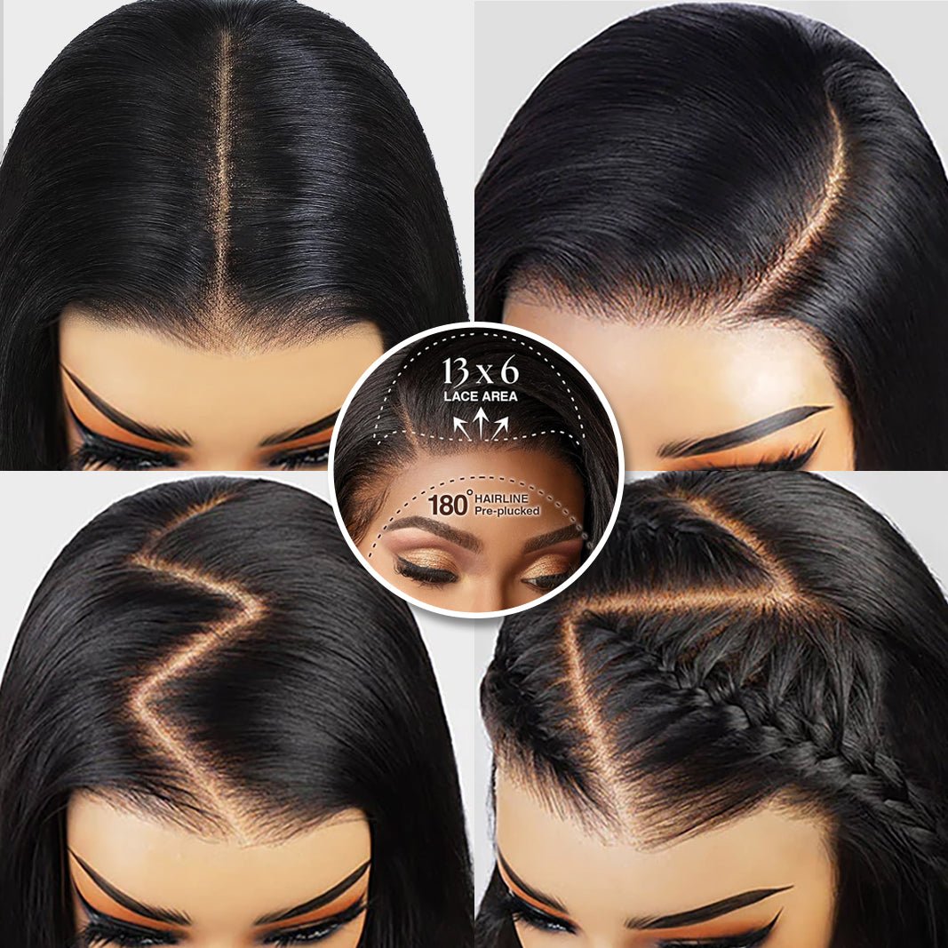 180% Density 3D Body Wave 13x6 Lace Frontal Wig Human Hair Pre Plucked Gluless Wig Flash Sale US Address Only