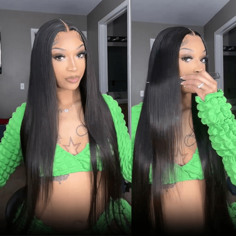Geeta 6x4 Lace Closure / 13x6 Straight Lace Front Wigs Human Hair 180% Density Glueless Wigs
