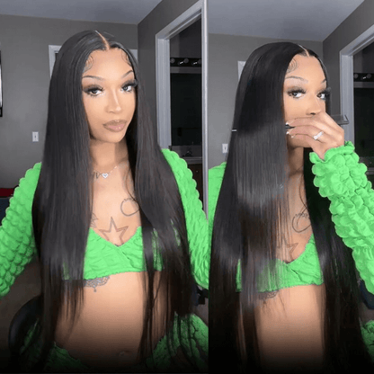 Geeta 6x4 Lace Closure / 13x6 Straight Lace Front Wigs Human Hair 180% Density Glueless Wigs