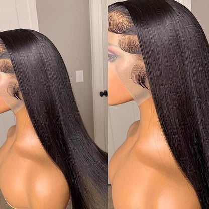 Geeta Long Straight 13x4 HD Lace Front Wig Pre Plucked Natural Hairline 100% Virgin Human Hair Wigs