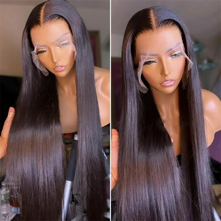 Geeta 6x4 Lace Closure / 13x6 Straight Lace Front Wigs Human Hair 180% Density Glueless Wigs