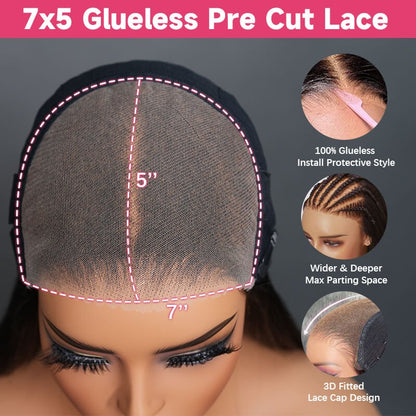 Balayage Light Brown Body Wave Glueless Transparent Lace Front Wig Highlight Pre Plucked Hairline Human Hair Wigs
