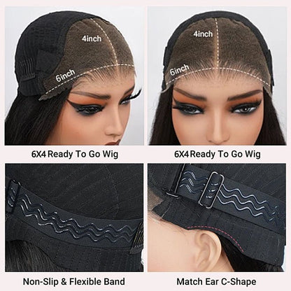 Geeta 300% Density Lazy Girl Glueless Wigs Ginger Brown Bouncy Wave 13x4 Lace Front Human Hair Wigs Brown Black Hair Root Curly Wig With Bangs
