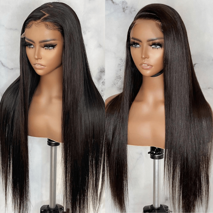 Geeta Long Straight 13x4 HD Lace Front Wig Pre Plucked Natural Hairline 100% Virgin Human Hair Wigs