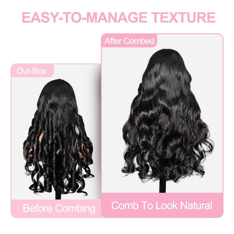 180% Density 3D Body Wave 13x6 Lace Frontal Wig Human Hair Pre Plucked Gluless Wig Flash Sale US Address Only
