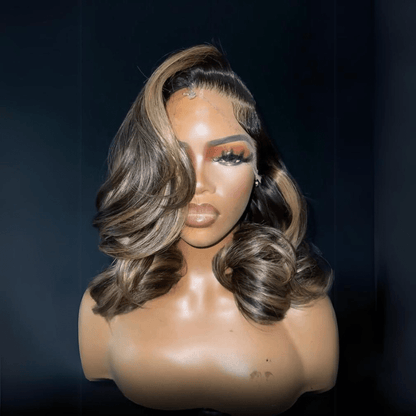 Glueless Luxury Wigs Layers Bob Body Wave Honey Blonde 13x4 Lace Front Wig HD Lace Human Hair Wigs Flash Sale