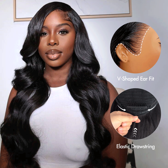 Flash Sale 6×5 13×6 Pull Go Glueless Wig Body Wave Pre-everything 100% Natural Hairline 250% Density