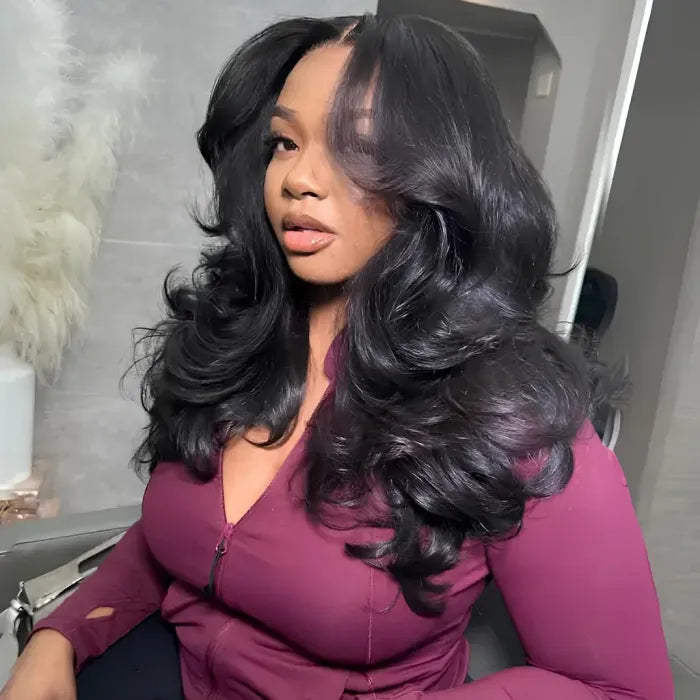 Layered Cut Glueless Loose Body Wave 6×5 HD Lace Wig Pre-Everything Human Hair Wigs