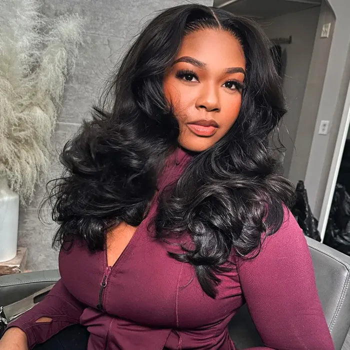Layered Cut Glueless Loose Body Wave 6×5 HD Lace Wig Pre-Everything Human Hair Wigs